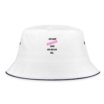 PDL Pflegedienstleitung Geschenk Witzig Komisch - Bucket Hat - Weiß/Navy - Vorne