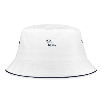 Moin - Bucket Hat - Weiß/Navy - Vorne