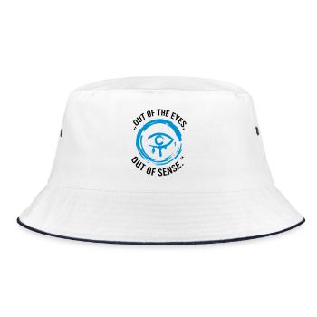 Out of the eyes, out of sense - Bucket Hat - white/navy - Front