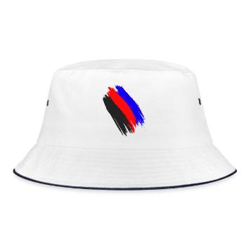 Polyamorie Flagge Polyamorös Fahne Pride Polyamory - Bucket Hat - Weiß/Navy - Vorne