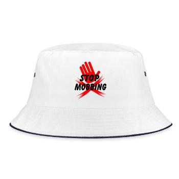 Hören Sie auf, die Hand zu mobben - Bucket Hat - Weiß/Navy - Vorne