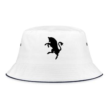 Bull, bull - Bucket Hat - white/navy - Front