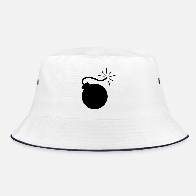 Brennende Bombe mit langem Sicherungslogo Bucket Hat