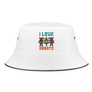 Roboter Robot - Bucket Hat - white/navy - Front