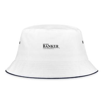 Ich bin Banker - Bucket Hat - Weiß/Navy - Vorne
