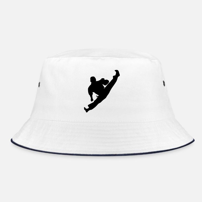 Jumpkick Geri Kick Karate oder Teakwondo Bucket Hat