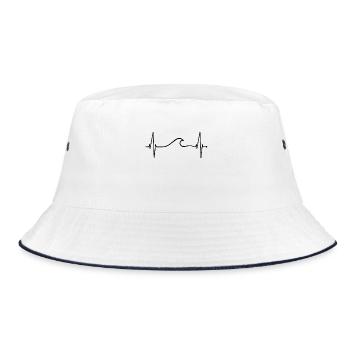 Surfer Heartbeat Wave Surf Pulse Heart pour le surf - Bob - blanc/marine - Devant