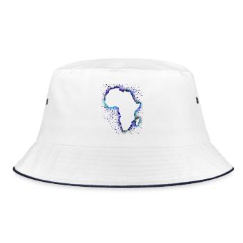 Afrika - Bucket Hat - Weiß/Navy - Vorne