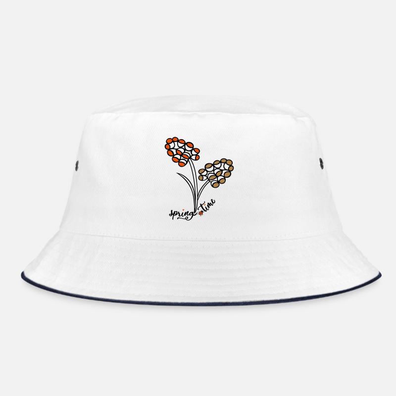 Spring Time - Bucket Hat - Weiß/Navy