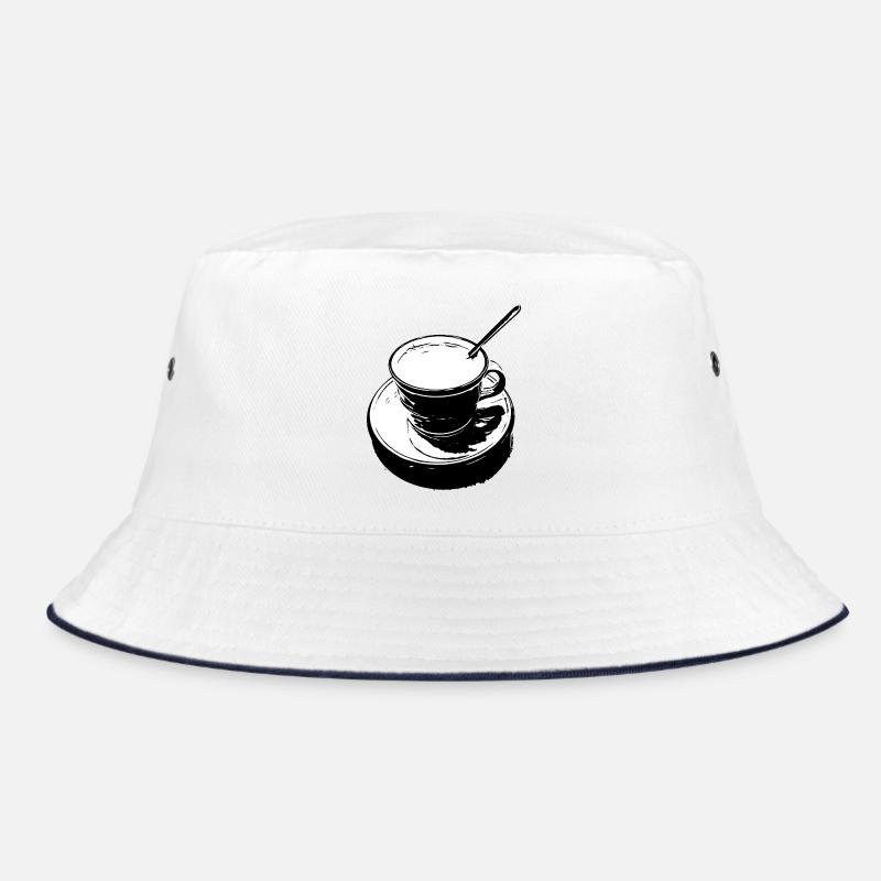 Tasse à café noir et blanc - Bob - blanc/marine