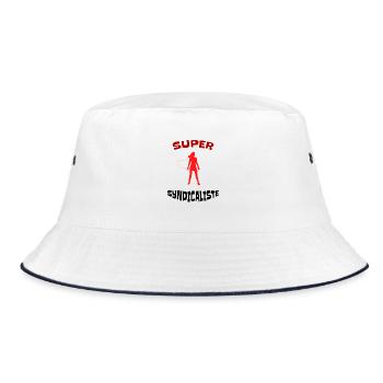 Super Unionist - Unionism Gift Idea - Bucket Hat - white/navy - Front