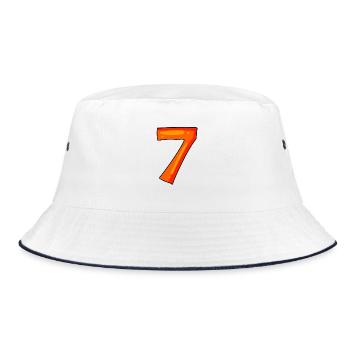 7 - Bucket Hat - Weiß/Navy - Vorne