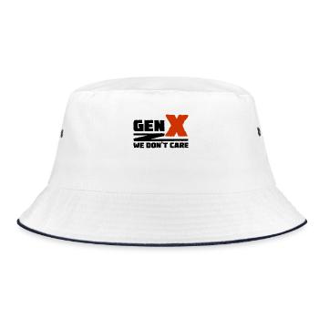 Generation X - Es ist uns egal - Bucket Hat - Weiß/Navy - Vorne