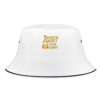Beer Belly Beer Built This Body Beer Lover - Bucket Hat - white/navy - Front