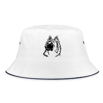 Tervuren Head - Bucket Hat - white/navy - Front