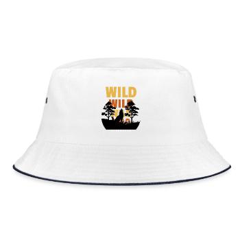 Wild Wild Lifestyle 2 - Bucket Hat - white/navy - Front