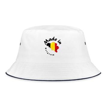 Carte Belgique tricolore vertical - Bob - blanc/marine - Devant