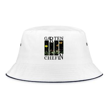 Garten Chefin - Bucket Hat - Weiß/Navy - Vorne