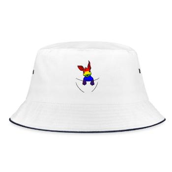 Koala LGBT Regenbogenfahne Gay Pride Gay - Bucket Hat - Weiß/Navy - Vorne