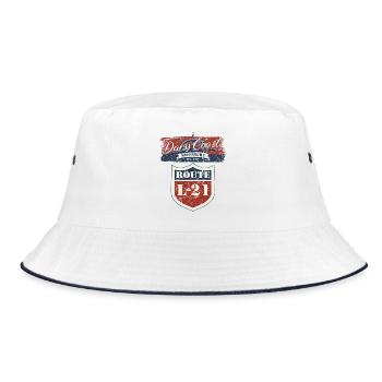 Darss Coast - Route L-21 Biker - Bucket Hat - white/navy - Front