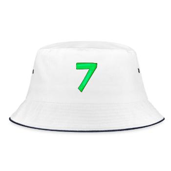7 - Bucket Hat - Weiß/Navy - Vorne