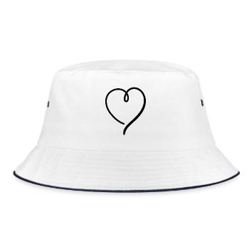 Coeur Noir Moderne - Bob - blanc/marine - Devant