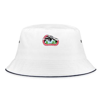 Carabine montagne montagne cadeau alpiniste - Bob - blanc/marine - Devant