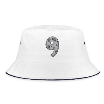 9 - Bucket Hat - Weiß/Navy - Vorne