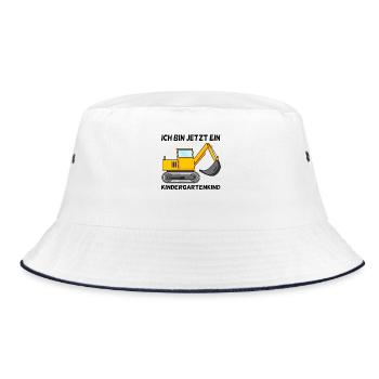 Kindergarten - Bucket Hat - Weiß/Navy - Vorne