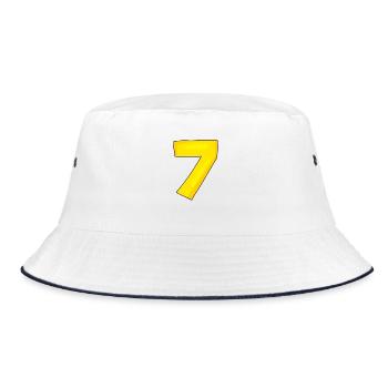 Number 7 - Number 7 - Bucket Hat - white/navy - Front