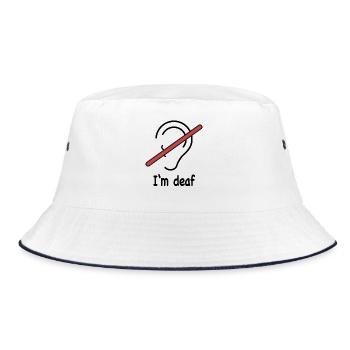 I’m deaf - Bob - blanc/marine - Devant