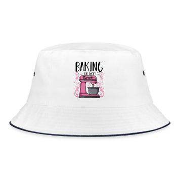 Pink Kitchen Mixer Therapy - Bucket Hat - white/navy - Front