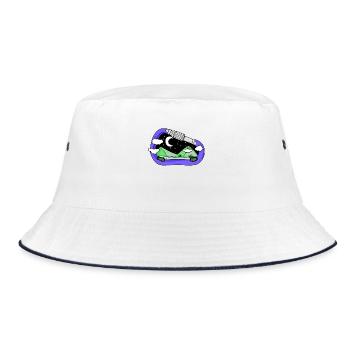 Berg Berge - Bucket Hat - Weiß/Navy - Vorne
