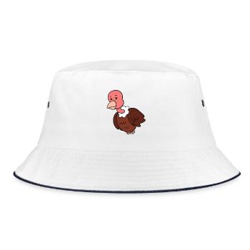 Vulture - Bucket Hat - white/navy - Front