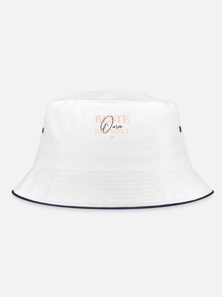 Beste Oma Der Welt - Bucket Hat - Weiß/Navy - Vorne