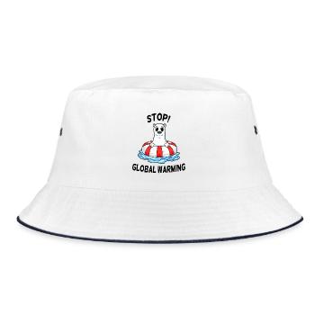 Climate Change Climate Protection - Bucket Hat - white/navy - Front