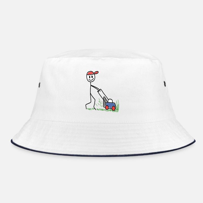 Rasenmäher Doodle - Gartenarbeit Bucket Hat