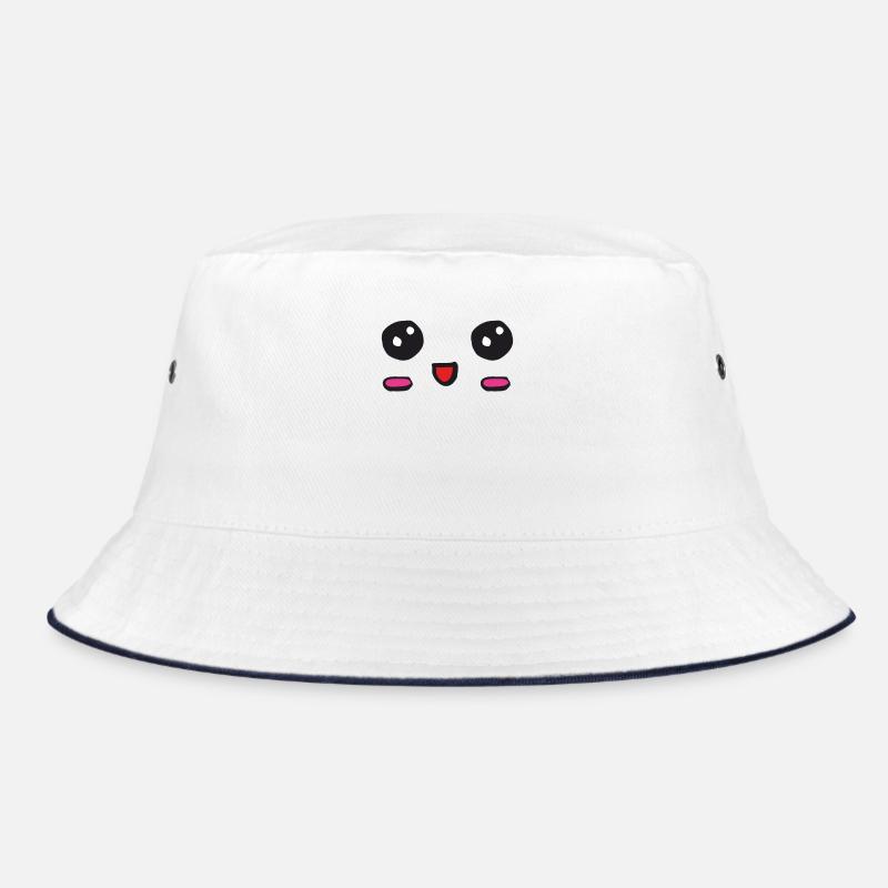 Visage kawaii avec un sourire ouvert Bob