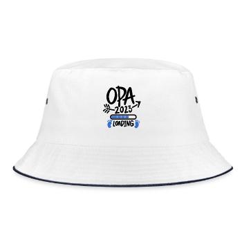 Opa 2023 - Werdende Opa - Bucket Hat - Weiß/Navy - Vorne