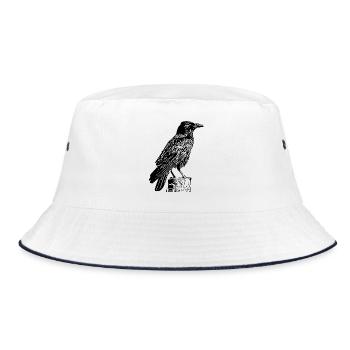 schwarzer Rabe - Bucket Hat - Weiß/Navy - Vorne