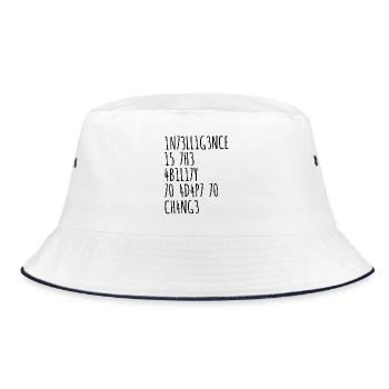 Intelligence funny saying - Bucket Hat - white/navy - Front