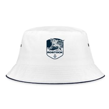 Rostock - Bucket Hat - Weiß/Navy - Vorne