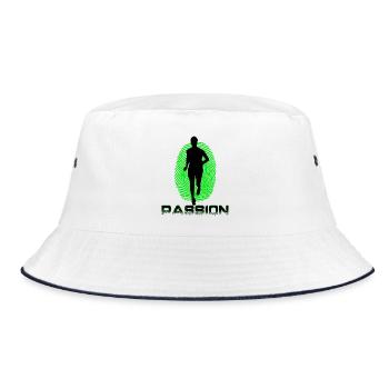 Runner - Bucket Hat - white/navy - Front