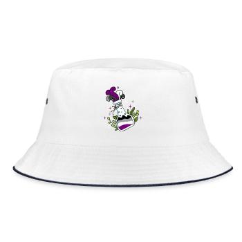 Asexual Potion Ace Pride - Bucket Hat - white/navy - Front