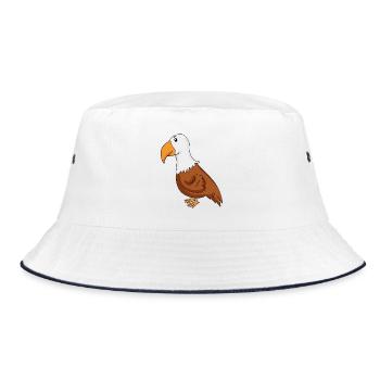 Adler - Bucket Hat - Weiß/Navy - Vorne