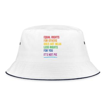 LGBT - Equal Rights For Others - Bucket Hat - white/navy - Front