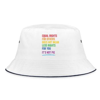 LGBT - Equal Rights For Others - Bucket Hat - white/navy - Front