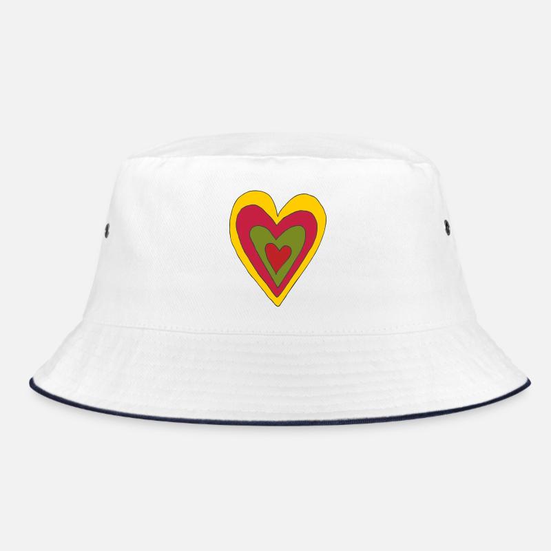 4herzen in einem Bucket Hat