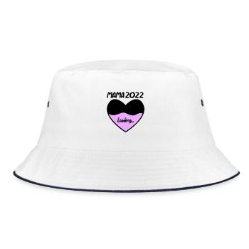 Mama 2022 - Werdende Mutter 2022 loading - Bucket Hat - Weiß/Navy - Vorne