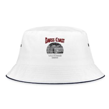 Darss Coast - Dein Statement für den Darß - Bucket Hat - Weiß/Navy - Vorne